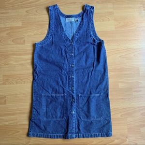 Vintage denim button down dress